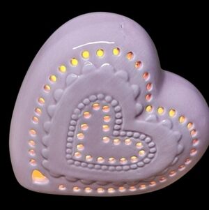 Heart-Shaped Ceramic Led Decor